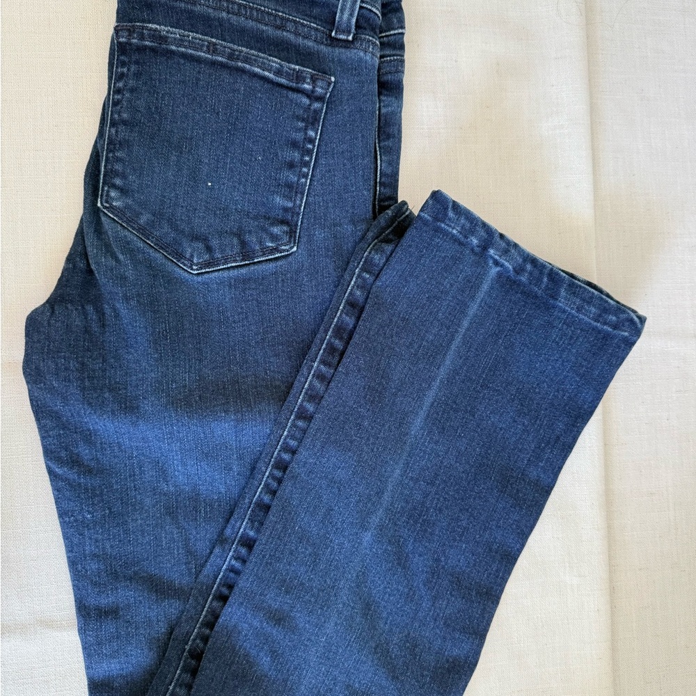 PAIGE Dark Blue Ankle & Cropped Jeans